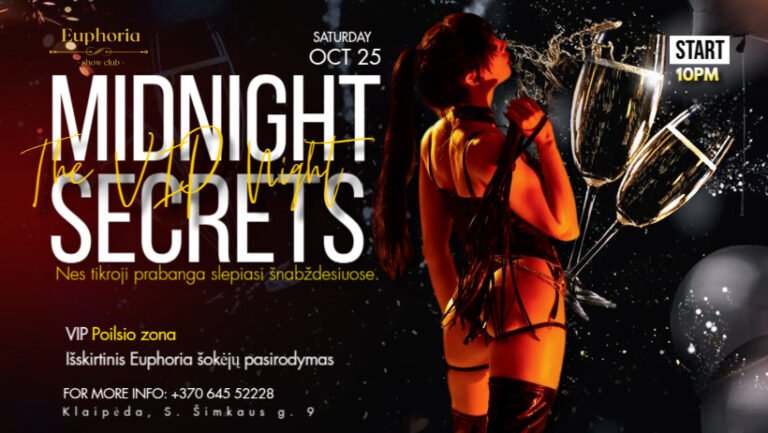 MIDNIGHT SECRETS - THE VIP NIGHT • Euphoria Show Club